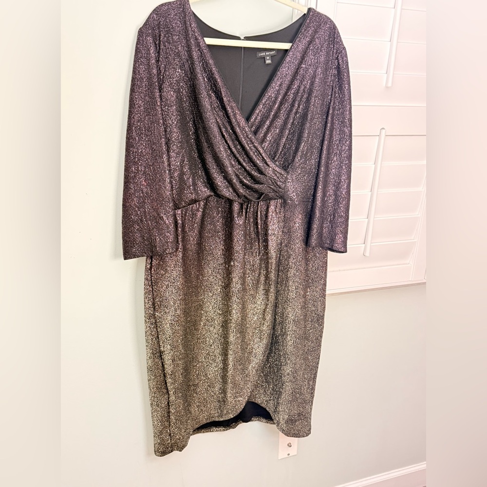 Lane Bryant Metallic Ombré Dress Size 20 Sparkle Party Dress - Picture 2 of 8